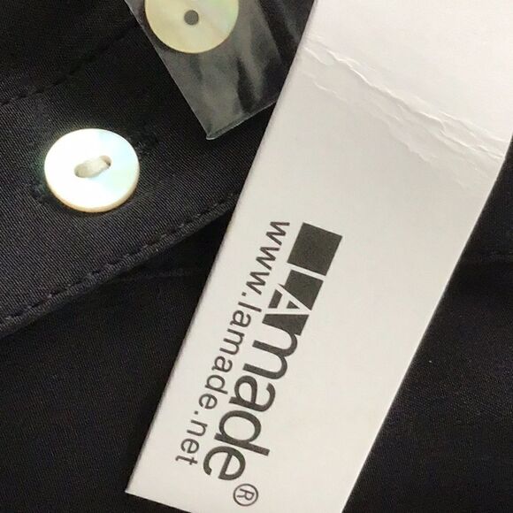 LA Made Black Silk Tunic Blouse NWT - Picture 4 of 6